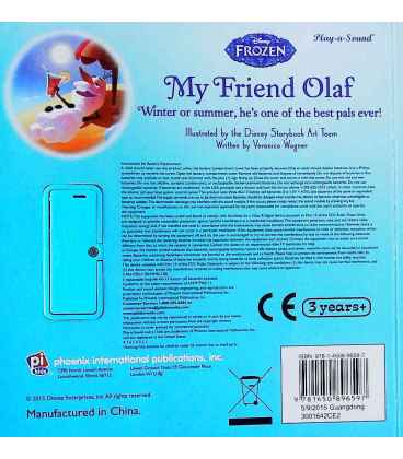 Disney My Friend Olaf Back Cover