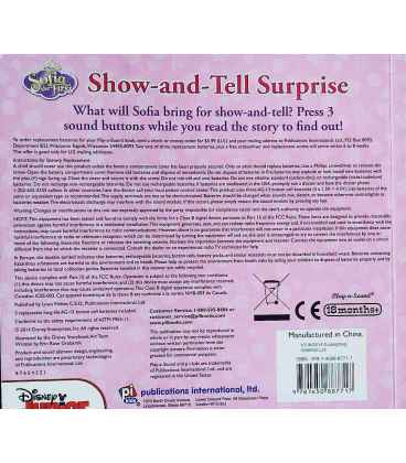 Sofia the First - Show-and-Tell Surprise Back Cover