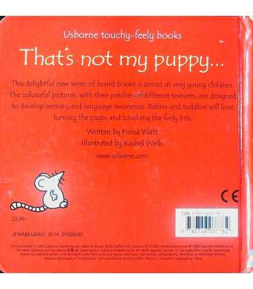 That's Not My Puppy Back Cover