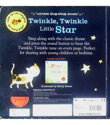 Ladybird Singalong Rhymes: Twinkle, Twinkle, Little Star Back Cover