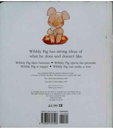 Wibbly Pig Likes Bananas Back Cover