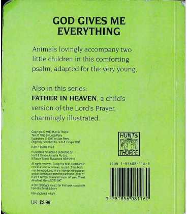 God Gives Me Everything Back Cover