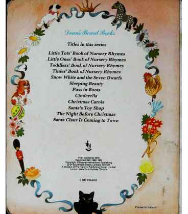 Little Ones' Book of Nursery Rhymes Back Cover
