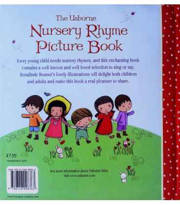 Nursery Rhyme Picture Book Back Cover