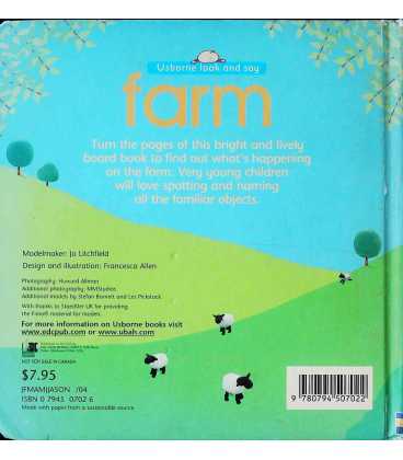Farm (Look and Say Board Books) Back Cover