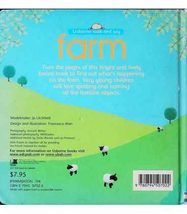 Farm (Look and Say Board Books) Back Cover