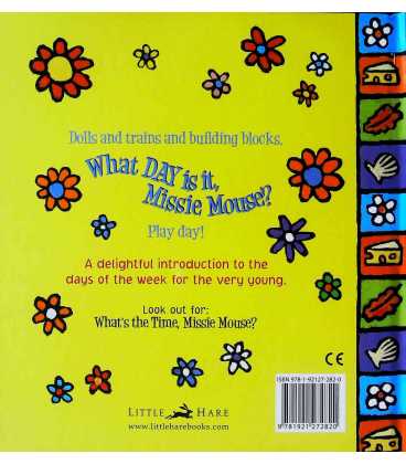 What Day Is It, Missie Mouse? Back Cover