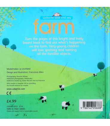 Farm (Usborne Look and Say) Back Cover