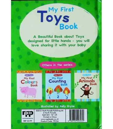 My First Toys Book Back Cover
