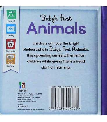 Baby's First Animals Back Cover