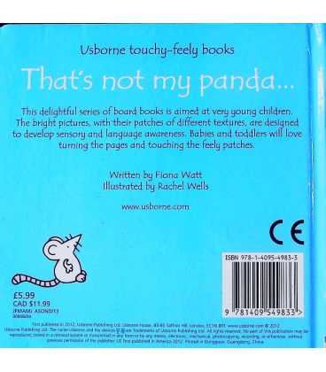 That's Not My Panda (Usborne Touchy-Feely Books) Back Cover