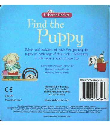 Find the Puppy Back Cover