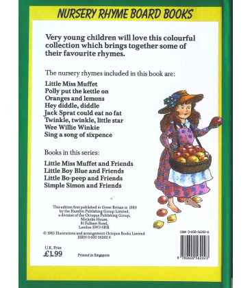 Little Miss Muffet and Friends Back Cover