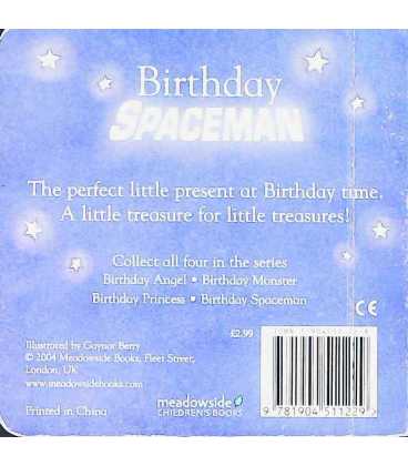Birthday Spaceman Back Cover