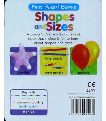 Shapes and Sizes Back Cover