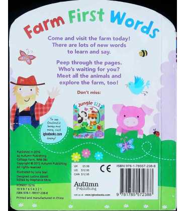 Farm First Words Back Cover