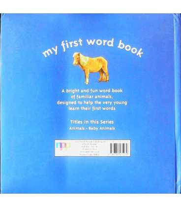 My First Word Book Animals Back Cover