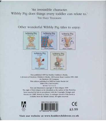 Wibbly Pig Can Dance Back Cover
