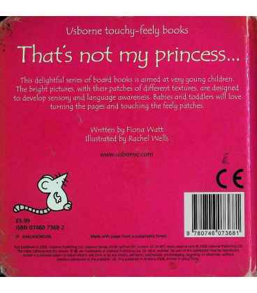 That's Not My Princess (Usborne Touchy Feely Books) Back Cover