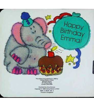 Emma Elephant's Birthday Back Cover