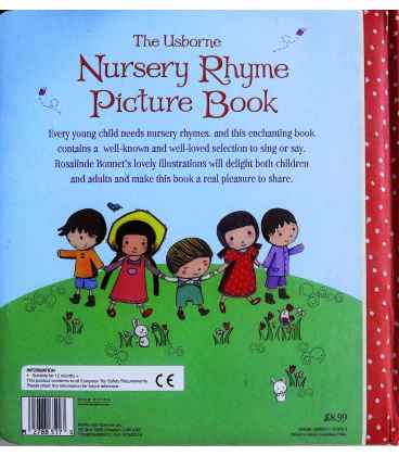 Nursery Rhyme Picture Book Back Cover