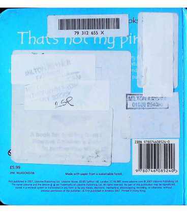That's Not My Pirate (Usborne Touchy-Feely Books) Back Cover