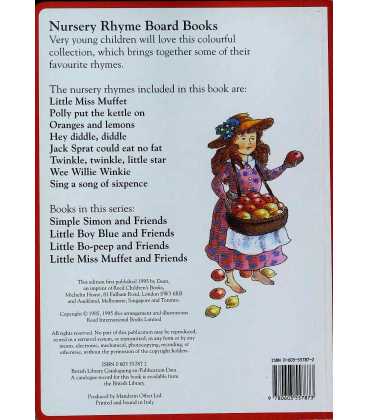 Little Miss Muffet and Friends Back Cover