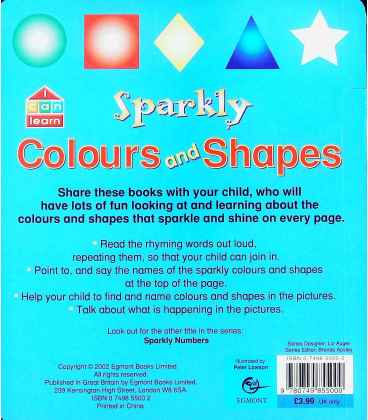 Sparkly Colours and Shapes (I Can Learn) Back Cover