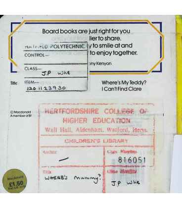 Where's Mummy? Back Cover