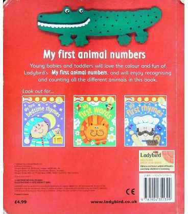 My First Animal Numbers Back Cover