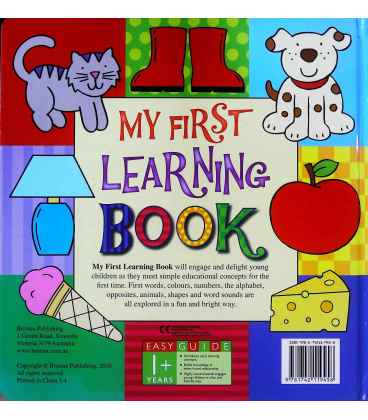 My First Learning Book Back Cover