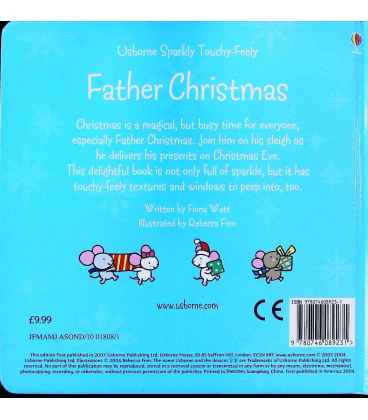 Usborne Sparkly Touchy-Feely: Father Christmas Back Cover