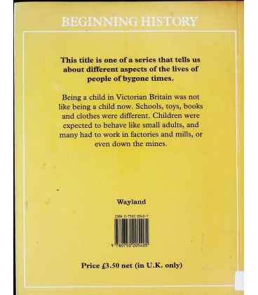 Victorian Children (Beginning History) Back Cover