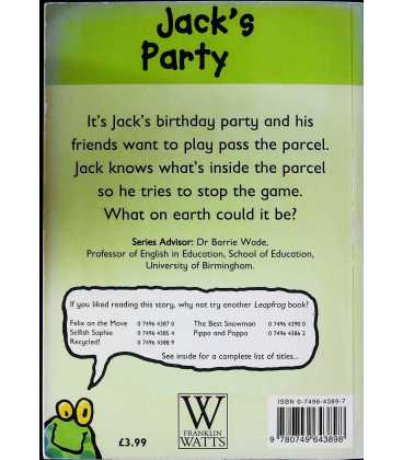 Jack's Party Back Cover