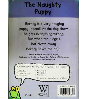 The Naughty Puppy Back Cover