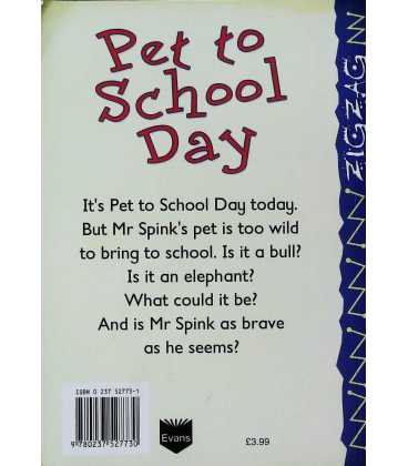 Pet to School Day Back Cover