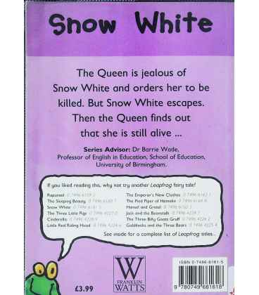 Snow White (Leapfrog) Back Cover