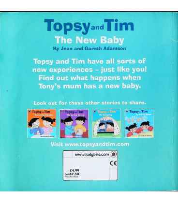 The New Baby (Topsy and Tim) Back Cover