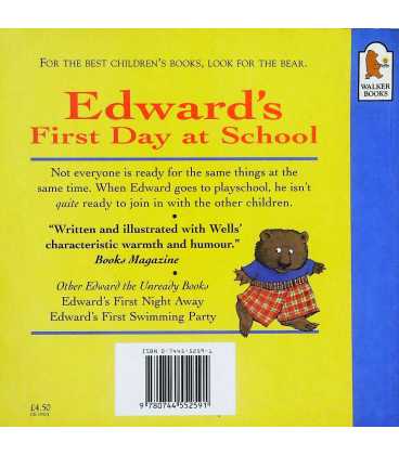 Edward's First Day at School Back Cover