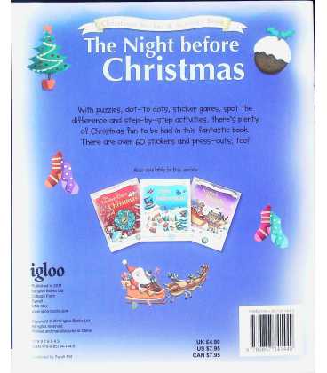 The Night Before Christmas Back Cover