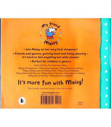 Maisy Goes On A Sleepover Back Cover