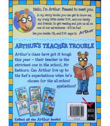 Arthur's Teacher Trouble Back Cover