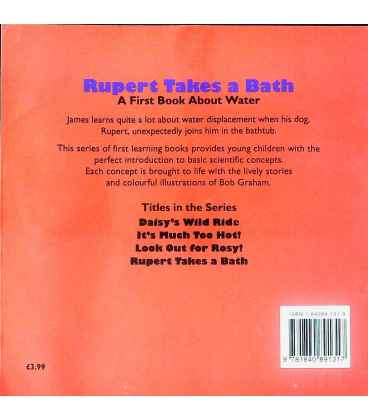 Rupert Takes a Bath Back Cover