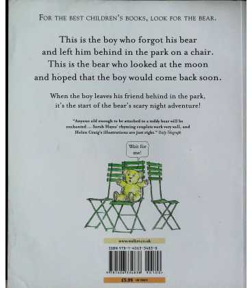 This is the Bear and the Scary Night Back Cover