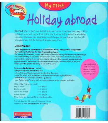 My First Holiday Abroad Back Cover