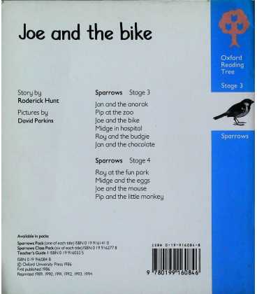 Joe and the Bike Back Cover