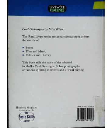 LivewirePaul Gascoigne Back Cover