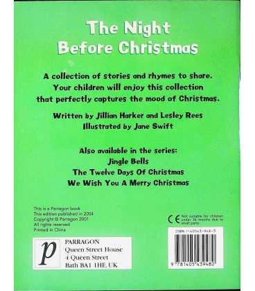 The Night Before Christmas Back Cover