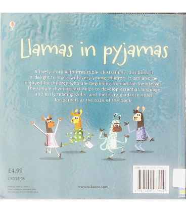 Llamas in Pyjamas Back Cover