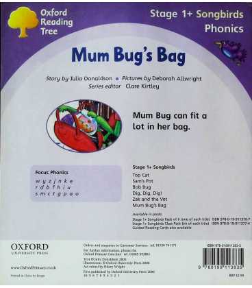 Mum Bug's Bag Back Cover